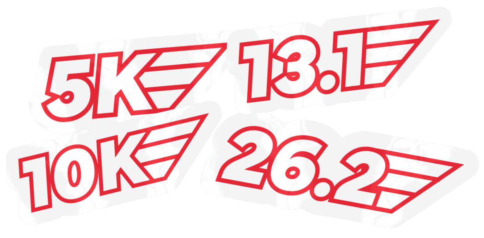 Retro race stickers
